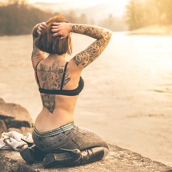 girl with tattoo